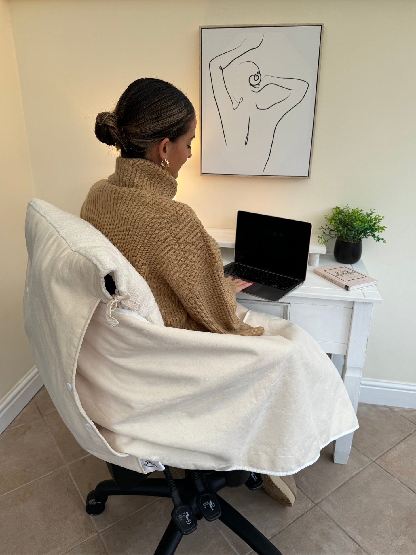 The Chair Snug - Cream - Premium Desk Chair Blanket